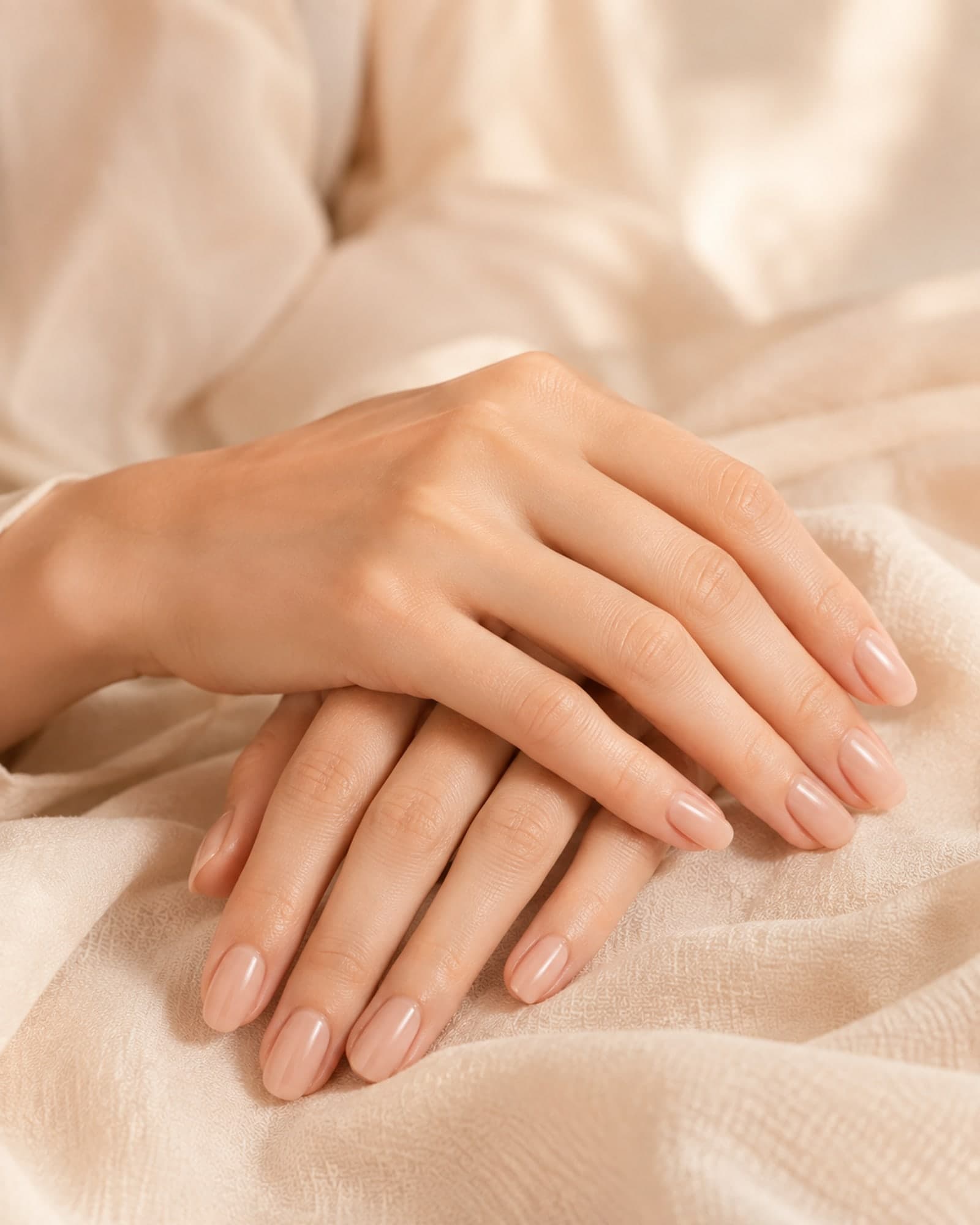 Warm minimalist composition representing manicure and pedicure services